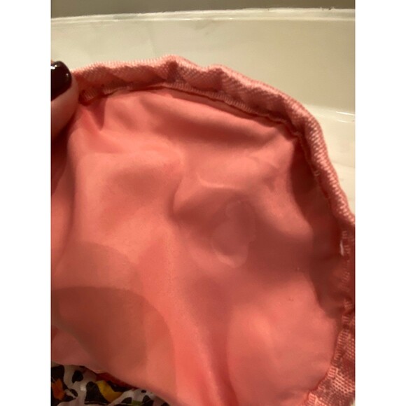 Jane Marie Makeup Organizer Canvas Bag w/ Pull tie in Rainbow Leopard Print - Picture 10 of 10